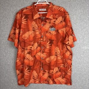 Oklahoma State University Tommy Bahama Shirt Mens XL Performance Button Up